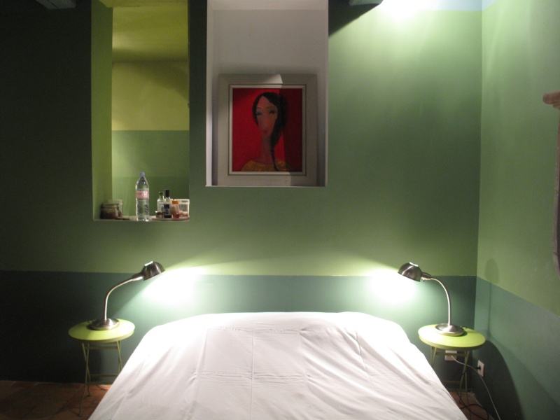 La chambre verte - Maison du Corbelier de Belligan à Angers - Studio meublé à louer.